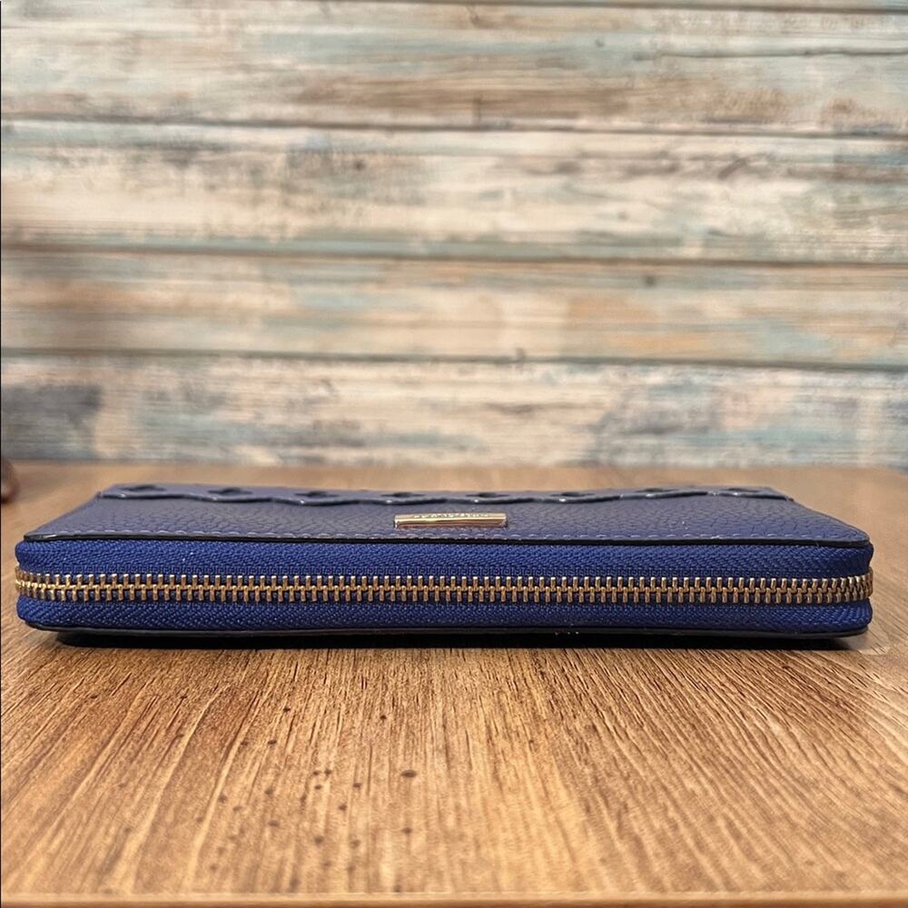 Kate Spade Neda Market Street Accordion Wallet in Blue Pebble Leather - Picture 5 of 12